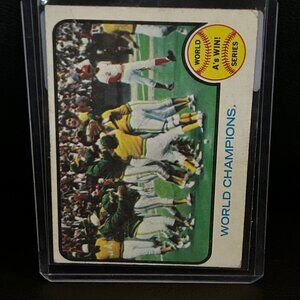 A's Win! [World Champions] #210 | 1973 Topps Baseball Trading Card
